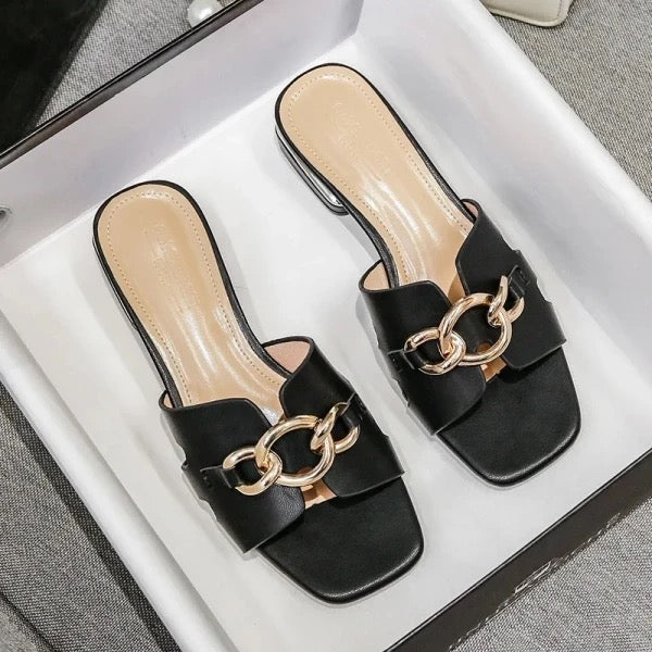 Black Midnight Elegance Ladies Sandal - IRF1001